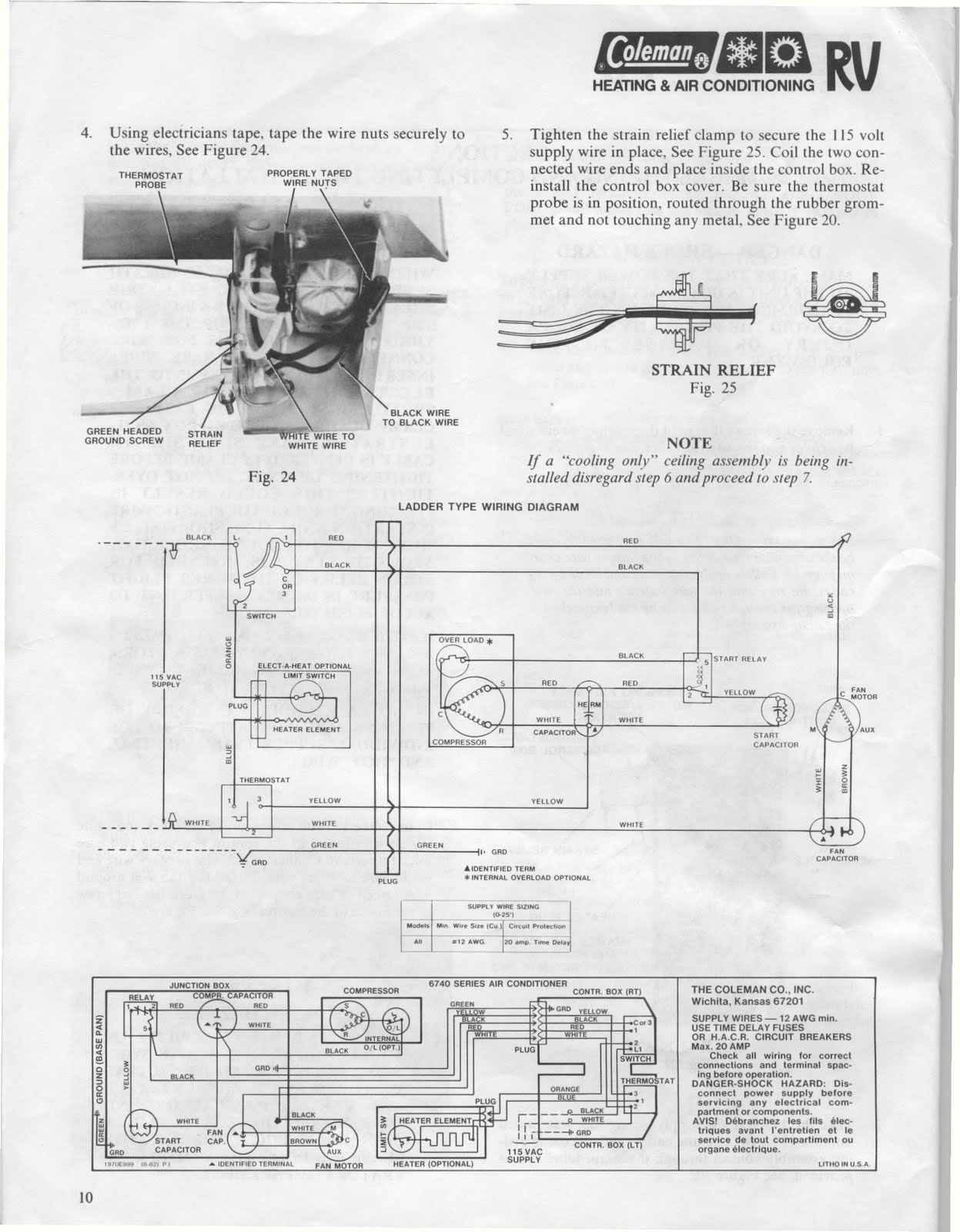 1willwander: Coleman Air Conditioner Installation Instructions, Mach 1